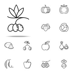 olives dusk style icon. Vegetables icons universal set for web and mobile