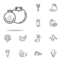 tomato dusk style icon. Vegetables icons universal set for web and mobile