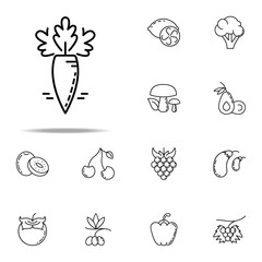 carrot dusk style icon. Vegetables icons universal set for web and mobile
