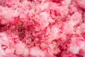 Color snow ice cream as background, closeup