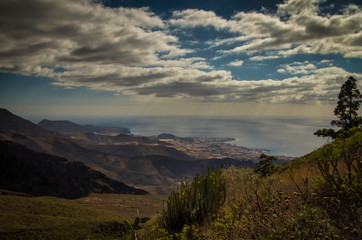 A view on Adeje from a mounain slope