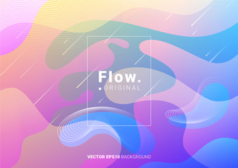 Liquid colorful modern background. Acid fluid gradient shapes. Contemporary futuristic design of poster. Vector illustration.