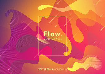 Liquid colorful modern background. Acid fluid gradient shapes. Contemporary futuristic design of poster. Vector illustration.