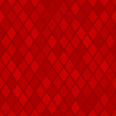 Abstract seamless pattern of small rhombus or pixels in red colors