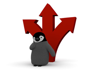 ペンギンと矢印