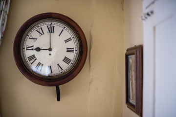 Wood Clock in Rustic Farmhouse