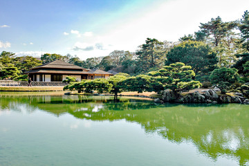 Fototapeta na wymiar Japanese garden in Kagawa prefecture