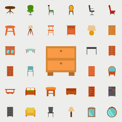 curbstone flat icon. Furniture icons universal set for web and mobile