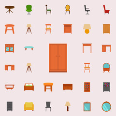 cupboard flat icon. Furniture icons universal set for web and mobile
