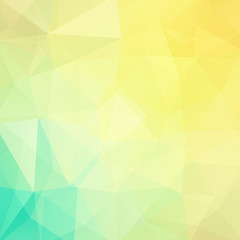 Polygonal vector background. Can be used in cover design, book design, website background. Vector illustration. Yellow, green colors.
