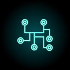 Route icon. Elements of Logistics in neon style icons. Simple icon for websites, web design, mobile app, info graphics