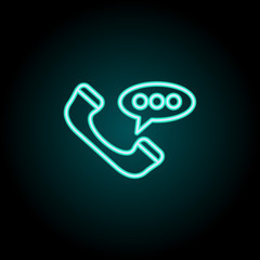 Phone icon. Elements of Logistics in neon style icons. Simple icon for websites, web design, mobile app, info graphics