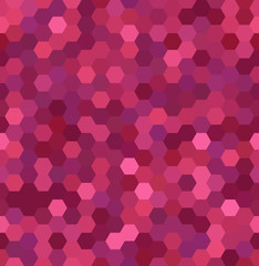 Abstract seamless background consisting of pink hexagons. Geometric design for business presentations or web template banner flyer. Vector illustration