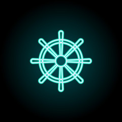 Helm icon. Elements of Logistics in neon style icons. Simple icon for websites, web design, mobile app, info graphics