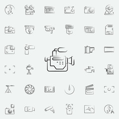 camcorder outine icon. Photo and camera icons universal set for web and mobile
