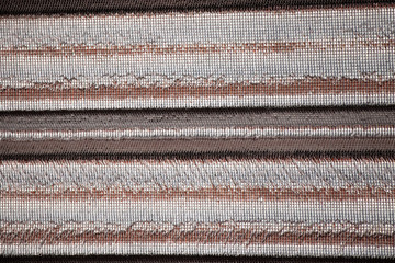 Old aluminum foil sheet the insulation fiber resistance sheet under silver metallic sheet roof. The...