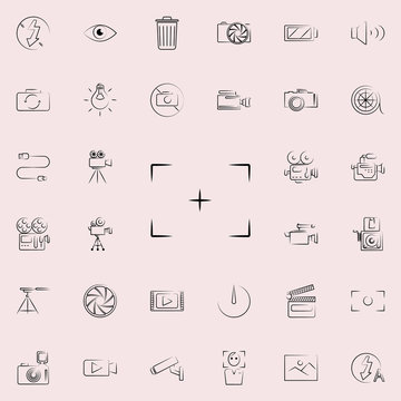 photo fraime outine icon. Photo and camera icons universal set for web and mobile