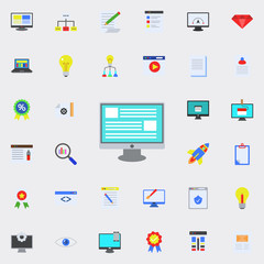 digital news colored icon. Programming sticker icons universal set for web and mobile