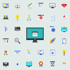 online banking report colored icon. Programming sticker icons universal set for web and mobile