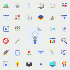 digital graphics colored icon. Programming sticker icons universal set for web and mobile