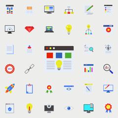 Fototapeta premium ideological site colored icon. Programming sticker icons universal set for web and mobile