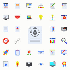 illustrative description colored icon. Programming sticker icons universal set for web and mobile