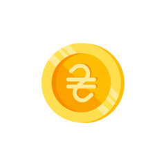 Hryvna, coin, money color icon. Element of color finance signs. Premium quality graphic design icon. Signs and symbols collection icon for websites, web design