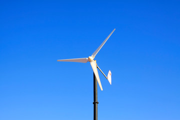 Small wind turbines in the sky © zhang yongxin
