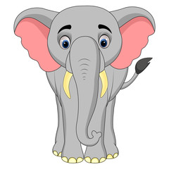 Happy elephant cartoon