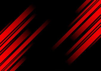 Abstract red line and black background for business card, cover, banner, flyer. Vector illustration