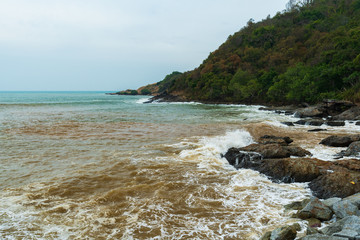 sea wave with stone at Khao Laem Ya in Mu Ko Samet National Park, Rayong, Thailand