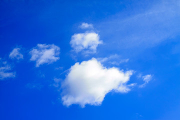 blue sky and white clouds