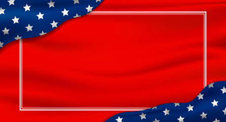 America or USA holidays background 4th july independence day and other celebration vector illustration