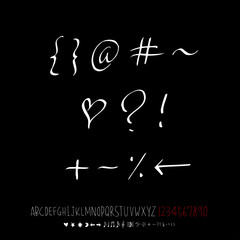 벡터 문자 / 손으로 쓴 글씨체