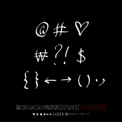 벡터 문자 / 손으로 쓴 글씨체