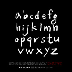 벡터 문자 / 손으로 쓴 글씨체