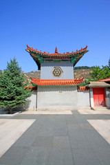 Naklejka premium Temple landscape architecture in ancient China