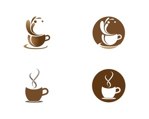 Coffee cup logo template vector icon design