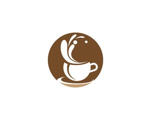 Coffee cup logo template vector icon design