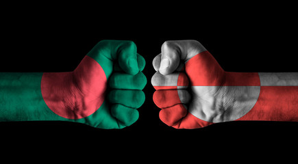 Fototapeta premium Bangladesh vs Greenland