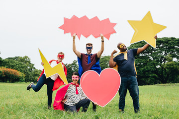 Adult superheroes enjoying in the park © Rawpixel.com