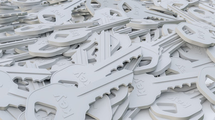 Abstract background of white keys