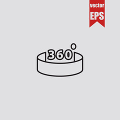 360 degrees icon.Vector illustration.