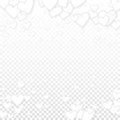White heart love confettis. Valentine's day fallin