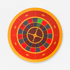 Red casino gambling roulette wheel