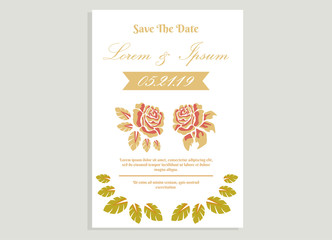 Obraz na płótnie Canvas weeding invitation 10, romantic style with rose flower background