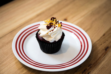 Red Velvet Cupcake on the table
