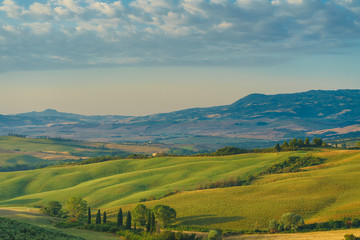 Early morning in Tuscany Val d Orcia