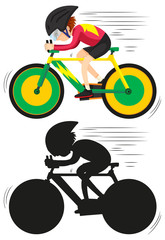 A cycling athlete character