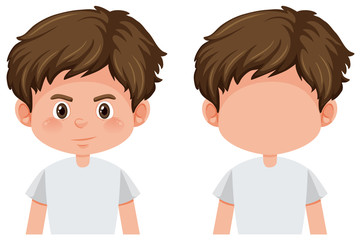 Set of boy character